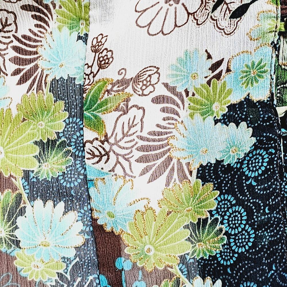 Vintage Wrapper Button-Up Tank Top Size L Sheer F… - image 4